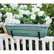 ACHLA 6in Flower Box Bracket for 2x4 Railing | Wrought Iron Black Powdercoat | Deck, Porch & Balcony Planter Support | 1 x 7 x 4 in | Model BGK-13-08
