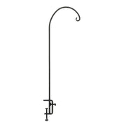 ACHLA Rail Mount Pole 40in | Black Wrought Iron | Deck & Balcony Railing Mount | 40 in H, Adjustable Height | Model BGP-07