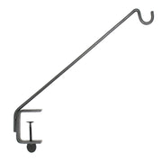 ACHLA Rail Mount Pole 24in | Black Wrought Iron | Outdoor Deck Railing & Garden Accent | 24 in H, 45° Angle | Model BGP-08