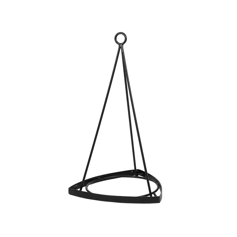 ACHLA Lina Hanging Planter I | Minimalist Burnt Sienna Galvanized Steel and Black Wrought Iron | Indoor & Outdoor Container Garden | Model BH-01-63BS