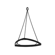 ACHLA Lina II Plant Hanger | Terra Cotta Polymer-Wood-Stone Pot with Black Wrought Iron Stand | Indoor & Outdoor Container Garden | Model BH-02