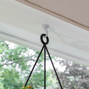 ACHLA Lina Hanging Planter II | Burnt Sienna Galvanized Steel and Black Wrought Iron | Indoor & Outdoor Container Garden | Model BH-02-64BS