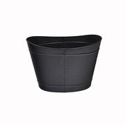 ACHLA Black Wood Bin Fireplace Log Holder | Hammered Steel Powder-Coated Finish | Hearthside Firewood Storage | 23 x 15 x 16 in | Model BIN-01BK
