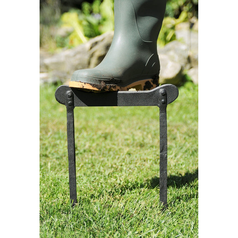 ACHLA Boot Scraper | Wrought Iron Black Powder Coat | Garden & Entryway Mud Remover | 17 x 11 x 1 in | Model BS-03