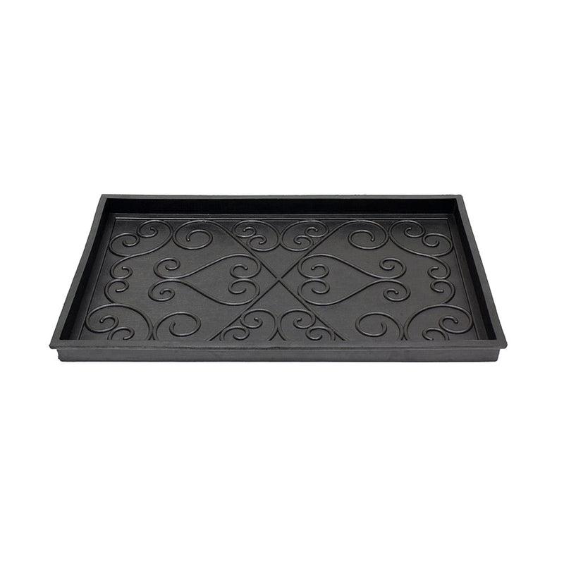ACHLA Boot Tray Small | Black Natural Rubber | Entryway & Mudroom Catch-All | 14 x 24 x 2 in | Model BT-01S