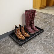 ACHLA Boot Tray Small | Black Natural Rubber | Entryway & Mudroom Catch-All | 14 x 24 x 2 in | Model BT-01S