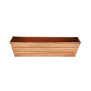 ACHLA Copper Plated Window Box Small | Rustic Tin with Copper Finish | Outdoor Deck & Window Planter | 22 x 6.25 x 5.25 in | Model C-08C