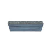 ACHLA Galvanized Steel Flower Box Planter Small | Classic Rectangular Nantucket Blue | Window Box & Balcony Container Garden | Model C-08NB