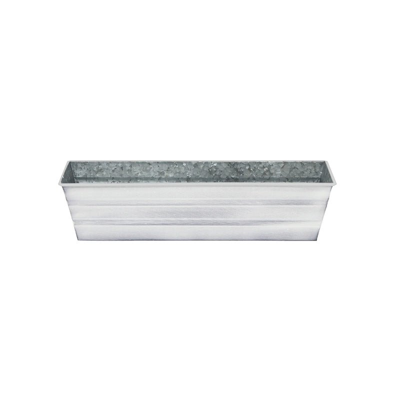 ACHLA Galvanized Steel Flower Box Planter Small 22in | Classic Cape Cod White | Window Box & Balcony Container Garden | 22 x 6 x 5 in | Model C-08W