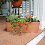 ACHLA Medium Plain Flower Box | Copper Plated Steel | Window Box & Balcony Planter | 8 x 23 x 8 in | Model C-09C