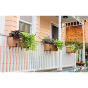 ACHLA Medium Plain Flower Box | Copper Plated Steel | Window Box & Balcony Planter | 8 x 23 x 8 in | Model C-09C
