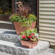 ACHLA Large Copper Flower Box | Brushed Copper Plated Galvanized Steel | Indoor & Outdoor Planter for Ornamentals & Citrus Trees | Model C-12C