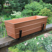 ACHLA Copper Plated Window Box 23.5in | Rustic Tin Outdoor Planter | Deck & Window Planting | 23.5 x 9.25 x 7.5 in | Model C-20C