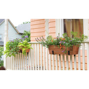 ACHLA Copper Plated Window Box 23.5in | Rustic Tin Outdoor Planter | Deck & Window Planting | 23.5 x 9.25 x 7.5 in | Model C-20C