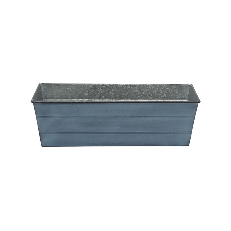 ACHLA Galvanized Steel Flower Box Planter Medium 24in | Classic Windowbox Nantucket Blue | Balcony & Entryway Container Garden | Model C-20NB
