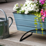 ACHLA Odette Medium Flower Box Stand | Wrought Iron and Galvanized Steel | Patio & Balcony Container Gardening | 10 x 24 x 12 in | Model C-20NB-S