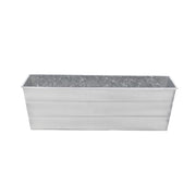 ACHLA Galvanized Steel Flower Box Planter Medium | Cape Cod White Patina Finish | Window Box & Balcony Container Garden | Model C-20W