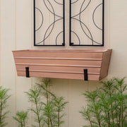 ACHLA Copper Plated Window Box 35.5in | Rustic Tin with Copper Finish | Deck & Window Planter | 35.5 x 12 x 9 in | Model C-21C