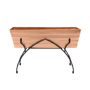 ACHLA Bella 36in Flower Box Stand | Art Deco Wrought Iron and Copper Plated Steel | Patio & Balcony Container Gardening | Model C-21C-S2