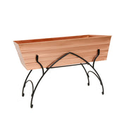ACHLA Bella 36in Flower Box Stand | Art Deco Wrought Iron and Copper Plated Steel | Patio & Balcony Container Gardening | Model C-21C-S2