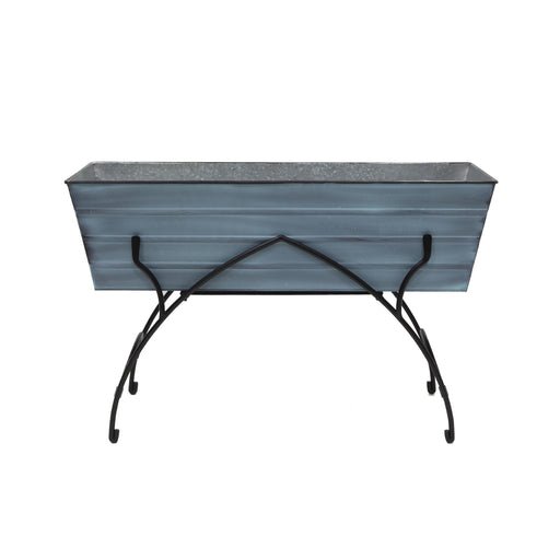 ACHLA Bella 36in Flower Box Stand | Art Deco Wrought Iron and Galvanized Steel | Patio & Deck Container Gardening | 35.25 x 11.75 x | Model C-21NB-S2