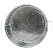ACHLA Round Steel Tub 16in | Galvanized Farmhouse Style | Beverage Chiller, Log Holder & Plant Container | 16 x 16 x 11 in | Model C-50