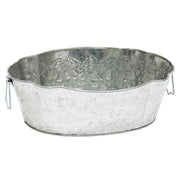 ACHLA Embossed Tub C-52 | Galvanized Steel Log Carrier | Fireplace & Hearth Wood Storage | 20 x 13 x 6.5 in | Model C-52
