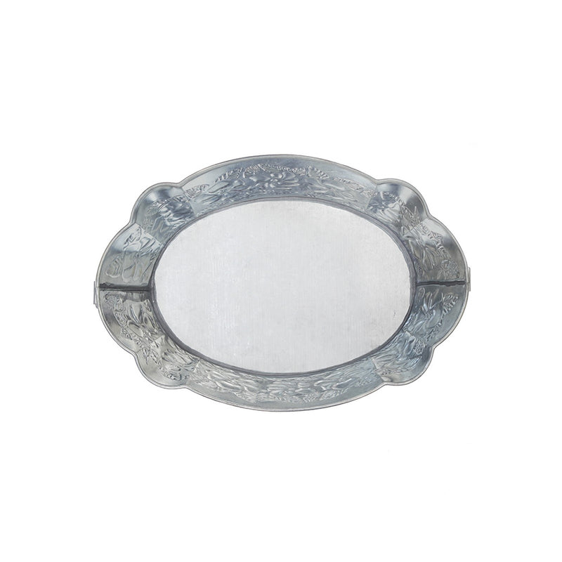 ACHLA Embossed Tub C-52 | Galvanized Steel Log Carrier | Fireplace & Hearth Wood Storage | 20 x 13 x 6.5 in | Model C-52