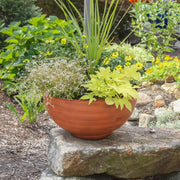 ACHLA Solaria Large Bowl 20in Decorative Bowl | Burnt Sienna Galvanized Steel and Black Wrought Iron | Indoor & Outdoor Planter | Model C-61BS