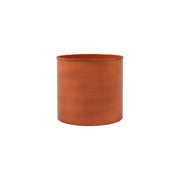 ACHLA Solaria Collection 8in Cylinder Planter | Burnt Sienna Galvanized Steel and Black Wrought Iron | Indoor & Outdoor Cachepot | Model C-62BS