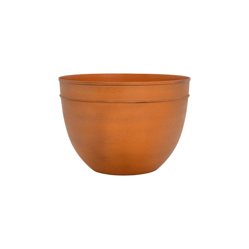 ACHLA Solaria 12in Planting Pot | Burnt Sienna Galvanized Steel | Indoor & Outdoor Planter Cachepot | 12 x 12 x 9 in | Model C-64BS