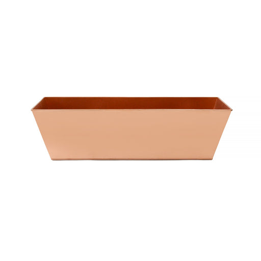 ACHLA Galvanized Tin Flower Box | Copper Finished Steel | Outdoor & Patio Planter | 34.5 x 11 x 10 in | Model C-82C