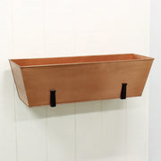 ACHLA Galvanized Tin Flower Box | Copper Finished Steel | Outdoor & Patio Planter | 34.5 x 11 x 10 in | Model C-82C