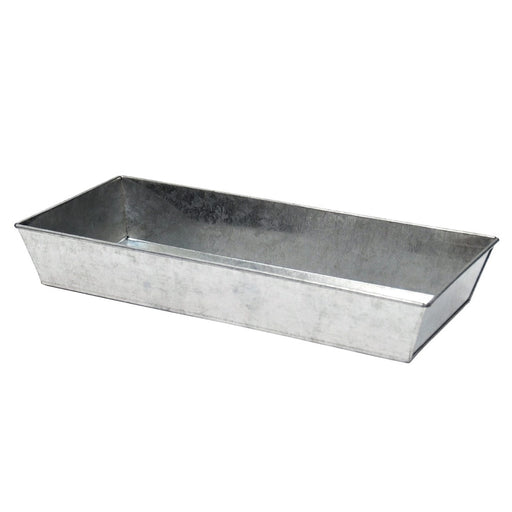 ACHLA Antiqued Tray Small | Galvanized Steel Serving Tray | Plant Grouping & Table Protection | 19.75 x 9.5 x 3 in | Model C-90