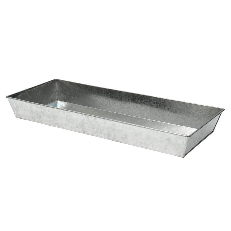 ACHLA Antiqued Tray Large | Galvanized Steel Planter Tray | Indoor Plant & Potting Bench | 24 x 11 x 3 in | Model C-91