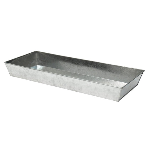 ACHLA Antiqued Tray Large | Galvanized Steel Planter Tray | Indoor Plant & Potting Bench | 24 x 11 x 3 in | Model C-91