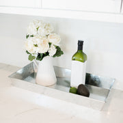 ACHLA Antiqued Tray Large | Galvanized Steel Planter Tray | Indoor Plant & Potting Bench | 24 x 11 x 3 in | Model C-91