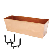 ACHLA Handrail Flowerbox Bracket Kit for 2x4" Rail | Copper Plated Galvanized Steel | Outdoor Railing & Deck Planter | 8 x 23 x 8 in | Model C09C-K4