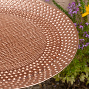 ACHLA Classic II 24in Hammered Copper Birdbath Bowl | Brass Construction, Natural Patina | Garden & Backyard Water Feature | Model CBB-02