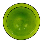 ACHLA 12in Crackle Glass Birdbath with Rail Mount Bracket | Fern Green and Black Wrought Iron | Deck, Balcony & Porch Garden | Model CGB-05FG-RM