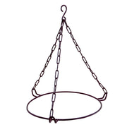 ACHLA Cobalt Blue Crackle Glass Hanging Birdbath Bowl 14in | Handcrafted Art Glass & Wrought Iron Chain | Garden Patio & Backyard | Model CGB-H-14CB