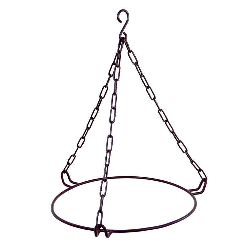 ACHLA Cobalt Blue Crackle Glass Hanging Birdbath Bowl 14in | Handcrafted Art Glass & Wrought Iron Chain | Garden Patio & Backyard | Model CGB-H-14CB