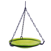 ACHLA Hanging Fern Green Crackle Bowl 14in Decorative Bowl | Outdoor Garden & Patio Birdbath | 13.75 x 13.75 x 2.5-17 in | Model CGB-H-14FG