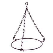 ACHLA CGB-H-14R 14in Hanging Red Crackle Glass Birdbath Bowl | Outdoor Garden & Patio Decorative Bowl | 13.75 x 13.75 x 17 in | Model CGB-H-14R