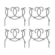 ACHLA Scroll Border Fence Section 4-Pack | Traditional Victorian Wrought Iron | Garden Edging & Flower Bed Border | 24 x 22 in Each | Model DFS-02-4
