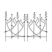 ACHLA Acanthus Fence Trellis 33in W x 43in H | Traditional Wrought Iron Black Powdercoat | Garden Border & Climbing Plant Support | Model DFS-08-2
