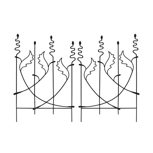 ACHLA Acanthus Fence Trellis 33in W x 43in H | Traditional Wrought Iron Black Powdercoat | Garden Border & Climbing Plant Support | Model DFS-08-2