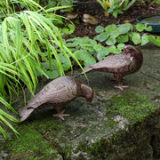 ACHLA Bronzed Doves Pair | Antique Bronze Cast Aluminum Garden Ornament | Patio & Garden Decor | 8 x 8 x 6 in | Model DOV-01