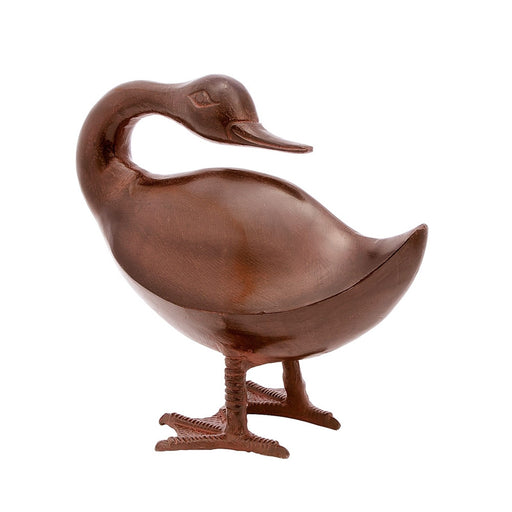 ACHLA Bye Duck E-10 | Hand Cast Aluminum Bronze Finish | Garden & Patio Ornament | 13.5 x 6.5 x 11.5 in | Model E-10
