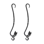 ACHLA Maple Leaf 18in Extender 2-Pack | Black Wrought Iron S-Hook | Hanging Planters & Bird Feeders | 4 x 18 x 0.5 in | Model EM-02-2